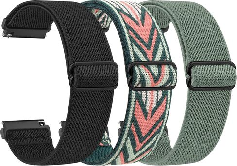 Stretchy Watch Bands, 18mm 20mm 22mm Quick Release Adjustable Nylon Sport Replacement Watch Strap for Women Men in Saudi Arabia