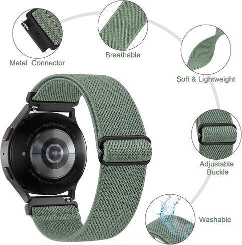 Stretchy Watch Bands, 18mm 20mm 22mm Quick Release Adjustable Nylon Sport Replacement Watch Strap for Women Men in Saudi Arabia