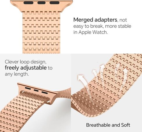 Magnetic Mesh Loop Band Compatible with Apple Watch Band 49mm 46mm 45mm 44mm 42mm 40mm 41mm 38mm Men Women, Stainless Steel Adjustable Metal Strap for iWatch Series 10 9 8 7 6 5 4 3 2 1 Ultra SE in Saudi Arabia
