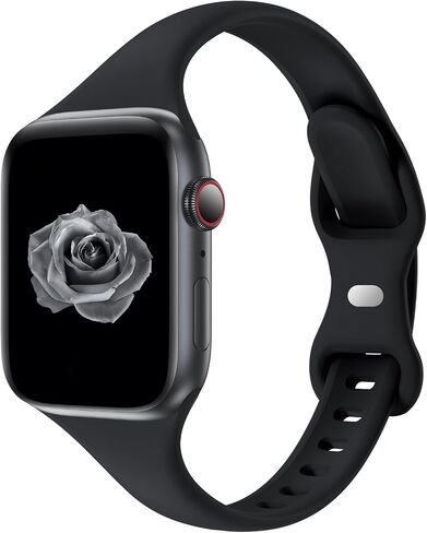 Acrbiutu Thin Slim Band Compatible with Apple Watch 38mm 40mm 41mm 42mm 44mm 45mm 46mm 49mm, Replacement Soft Silicone Sport Strap Wristbands for iWatch Series 10/9/8/7/6/5/4/3/2/1 Ultra SE Women Men in Kuwait