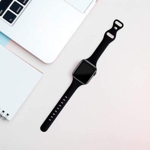 Acrbiutu Thin Slim Band Compatible with Apple Watch 38mm 40mm 41mm 42mm 44mm 45mm 46mm 49mm, Replacement Soft Silicone Sport Strap Wristbands for iWatch Series 10/9/8/7/6/5/4/3/2/1 Ultra SE Women Men in Kuwait