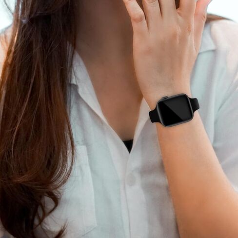 Acrbiutu Thin Slim Band Compatible with Apple Watch 38mm 40mm 41mm 42mm 44mm 45mm 46mm 49mm, Replacement Soft Silicone Sport Strap Wristbands for iWatch Series 10/9/8/7/6/5/4/3/2/1 Ultra SE Women Men in Kuwait