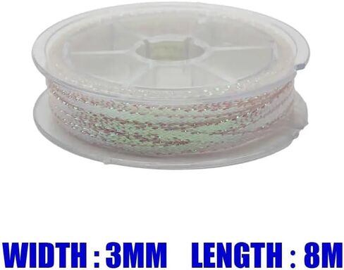 2 Rolls 3mm 800cm Corrugated Flash Strands Glow Flash Iridescent Synthetic Fly Tying Materials Simulates Fish Scales Fishing Lures in Saudi Arabia