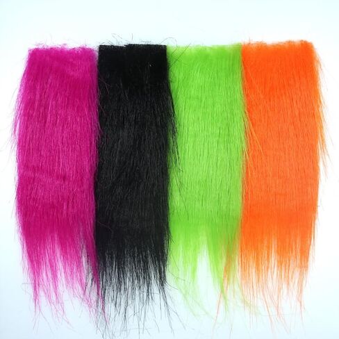 4bags Soft Synthetic Fiber Grizzled Furabou Craft Fur Synthetic Material Fly Fishing Tying Materials Streamer Tail Wing Grizzy in Saudi Arabia