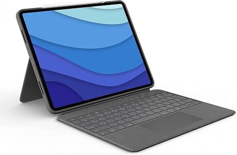 Logitech Combo Touch iPad Pro 12.9-inch(5th, 6th gen - 2021, 2022)Keyboard Case -Detachable Backlit Keyboard with Kickstand, Click-Anywhere Trackpad, Smart Connector - Oxford Gray (Renewed) in Saudi Arabia