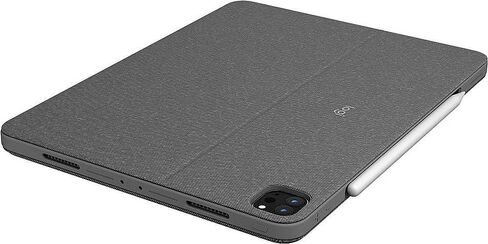 Logitech Combo Touch iPad Pro 12.9-inch(5th, 6th gen - 2021, 2022)Keyboard Case -Detachable Backlit Keyboard with Kickstand, Click-Anywhere Trackpad, Smart Connector - Oxford Gray (Renewed) in Saudi Arabia