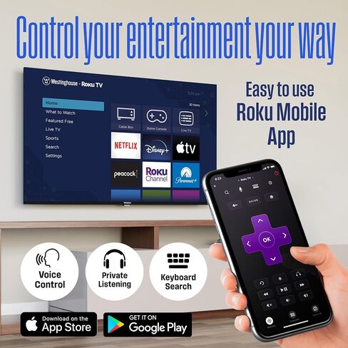Westinghouse Roku TV - تلفزيون ذكي 43 بوصة ، تلفزيون 4K UHD QLED W/HDR 10+ ، Dolby Vision ، Wi -Fi & Mobile App Connectivity ، على الشاشة المسطحة متوافقة مع Apple HomeKit و Alexa و Google Assistant in Saudi Arabia