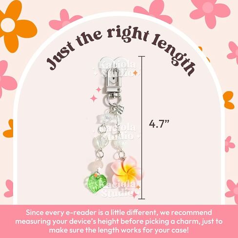 Kaciola Charm Chains for Kindle ، Phone Phone Phone Phone Phone Consles Gift for Reader Booklovers Women Men ، charms متوافق مع Kindle/e-Reader/Phone (B01-B07) in Kuwait