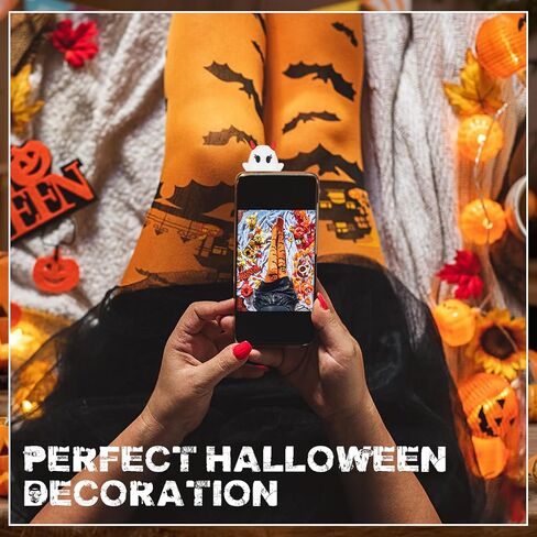 Ghostees Mystery Phone Buddy ، حامل هاتف مزخرف لطيف ، شبح هالوين على هالوين و Pumpkin Phone Topper ، تمثال تصميم مقشر وتصميم ، ملحق مكتب ممتع ، حزمة الغموض (6pcs) in Kuwait