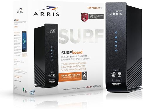 Arris Surfboard SBG7400AC2 MODEM/WI-FI ROUTER مع MCAFEE ، 1000548 (متجدد) in Kuwait