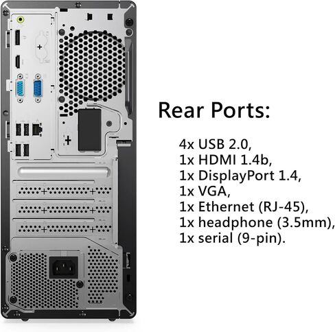 Lenovo ThinkCentre Neo 50t Tower Desktop Computer, 4-core Intel Core i3-13100, 32GB RAM, 1TB SSD, 3-Monitor Ports (DP+HDMI+VGA), RJ-45, WiFi, USB-C, Card Reader, Wired KB & Mouse, Windows 11 Pro in Saudi Arabia