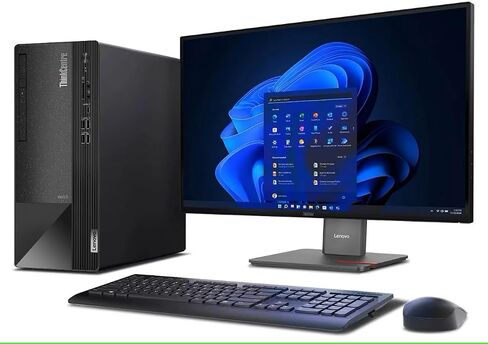 Lenovo ThinkCentre Neo 50t Tower Desktop Computer, 4-core Intel Core i3-13100, 32GB RAM, 1TB SSD, 3-Monitor Ports (DP+HDMI+VGA), RJ-45, WiFi, USB-C, Card Reader, Wired KB & Mouse, Windows 11 Pro in Saudi Arabia