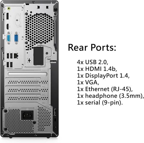 Lenovo ThinkCentre Neo 50t Tower Desktop Computer, 4-core Intel Core i3-13100, 32GB RAM, 1TB SSD, 3-Monitor Ports (DP+HDMI+VGA), RJ-45, WiFi, USB-C, Card Reader, Wired KB & Mouse, Windows 11 Pro in Saudi Arabia