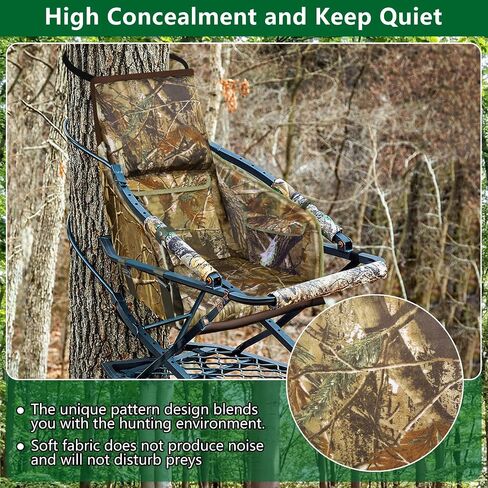 UQM Tree Stand Prestive مقعد ، ومقاعد Treestand القابلة للتعديل للصيد ، ومقعد شجرة الصيد المريح يناسب درجات شجرة الغزلان المتسلق in Kuwait