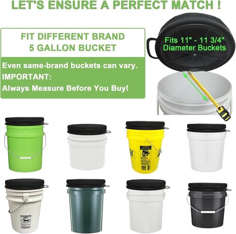 5 Gallon Bucket Seat, 360-Degree Swivel Bucket Lid Seat with Waterproof Cover, Heavy Duty Foam Cushioned Bucket Seat for Dove Duck Hunting, Camping, Fishing, Baseball, Gardening, DIY in Saudi Arabia