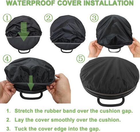 5 Gallon Bucket Seat, 360-Degree Swivel Bucket Lid Seat with Waterproof Cover, Heavy Duty Foam Cushioned Bucket Seat for Dove Duck Hunting, Camping, Fishing, Baseball, Gardening, DIY in Saudi Arabia