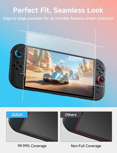 JSAUX 3-Pack Anti-Glare Screen Protector for Nintendo Switch 2, Matte Tempered Glass Protector Easy to Install with Guiding Frame 9H Hardness Scratch Resistant Accessories for Switch2 in Saudi Arabia