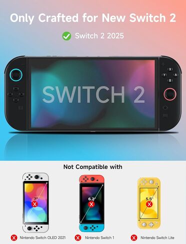 JSAUX 3-Pack Anti-Glare Screen Protector for Nintendo Switch 2, Matte Tempered Glass Protector Easy to Install with Guiding Frame 9H Hardness Scratch Resistant Accessories for Switch2 in Saudi Arabia