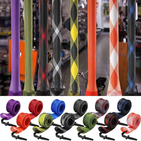 Woanger 7ft Lighten 12 PCS صيد قضيب الجوارب الأكمام يغطي الأدوات الشبكية محامي أدوات الصيد الإكسسوارات لعلب الطعم البحر in Saudi Arabia