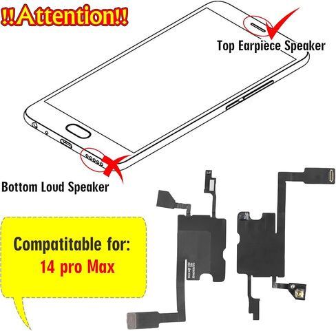 مكبر صوت أذن لـ iPhone 14 Pro Max Ear Speaker بديل لـ A2894 A2651 A2893 A2895 A2895 Sensor Flex Cable Cablemer Assepling مع الأدوات in Saudi Arabia