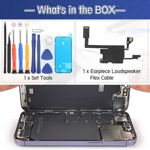 مكبر صوت أذن لـ iPhone 14 Pro Max Ear Speaker بديل لـ A2894 A2651 A2893 A2895 A2895 Sensor Flex Cable Cablemer Assepling مع الأدوات in Saudi Arabia
