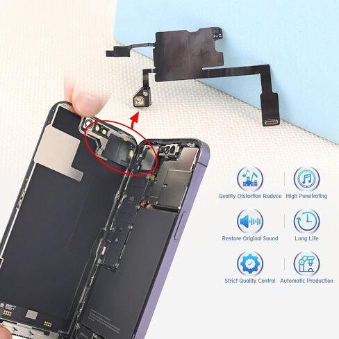 مكبر صوت أذن لـ iPhone 14 Pro Max Ear Speaker بديل لـ A2894 A2651 A2893 A2895 A2895 Sensor Flex Cable Cablemer Assepling مع الأدوات in Saudi Arabia