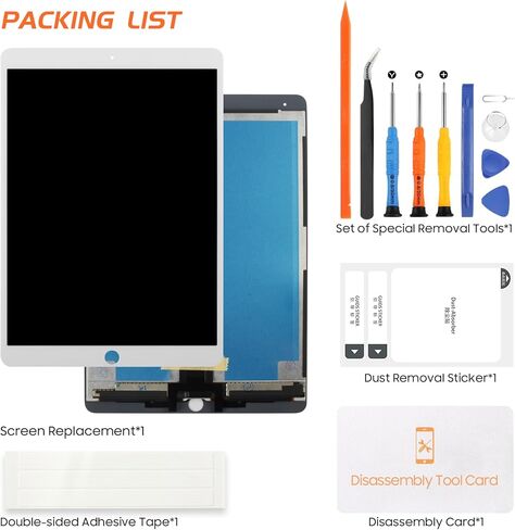 LCD لـ iPad Pro 10.5 2017 استبدال الشاشة لـ iPad A1701 A1709 LCD بديل لشاشة iPad Pro 10.5 LCD و Agitizer A1701 Assembly Parts (White) in Kuwait