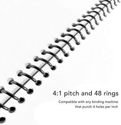 MRSTORY Spiral Binding Coils: Durable 9.5mm Plastic Coils, 75 Sheets Capacity - for A4 Paper (#2) in Saudi Arabia