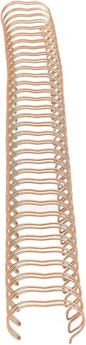 50pcs 3/4in الذهب الفاتح الأسلاك ربط حلقة مزدوجة لصفائح 180 ورقة ، 3: 1 ملفيات 34 حفرة ، العمود الفقري الأسلاك المطلية بالنايلون للوثائق والتقارير (النحاس العتيقة) in Saudi Arabia
