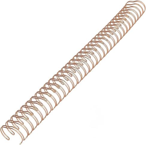 50pcs 3/4in الذهب الفاتح الأسلاك ربط حلقة مزدوجة لصفائح 180 ورقة ، 3: 1 ملفيات 34 حفرة ، العمود الفقري الأسلاك المطلية بالنايلون للوثائق والتقارير (النحاس العتيقة) in Saudi Arabia