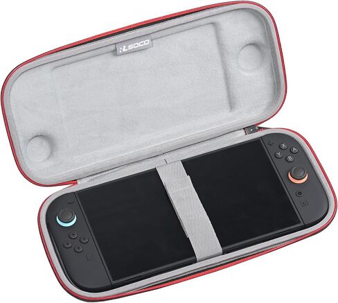 RLSOCO Nintendo Switch 2 Case, Hard Case for Nintendo Switch 2 Game Console with 8 Game Card Slots - Pink in Saudi Arabia