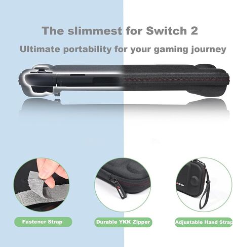 RLSOCO Nintendo Switch 2 Case, Hard Case for Nintendo Switch 2 Game Console with 8 Game Card Slots - Pink in Saudi Arabia