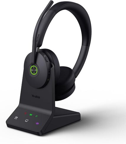 Yealink WH68 ANC DECT&Bluetooth Wireless Headset, 606ft Long Rang 96% Active Noise Cancellation Dual Ear Zoom,UC Headphones with 6X Mic,32H Call,Work Stereo Headsets(PC,Cellphone,Laptop) in Saudi Arabia