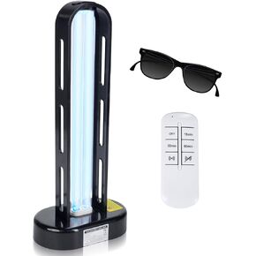 UV Light Sanitizer, 60W Ultraviolet Light with Ozone, UV Lamp with Remote Control & 3 Speed Timings, Home Disinfection Device, Dust Mites Remover, Ultraviolet Sanitizer for Room, Home, Hotel, Office in Saudi Arabia