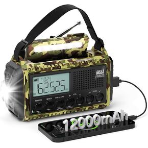 راديو طوارئ طوارئ ، 5 طرق مدعومة من الراديو الشمسي كرنك ، محمولة AM/FM/SW/NOAA بطارية راديو الطقس تعمل مع شاحن الهاتف المحمول ، مصباح التخييم ، مصباح القراءة ، إنذار SOS للمنزل في الهواء الطلق in Kuwait
