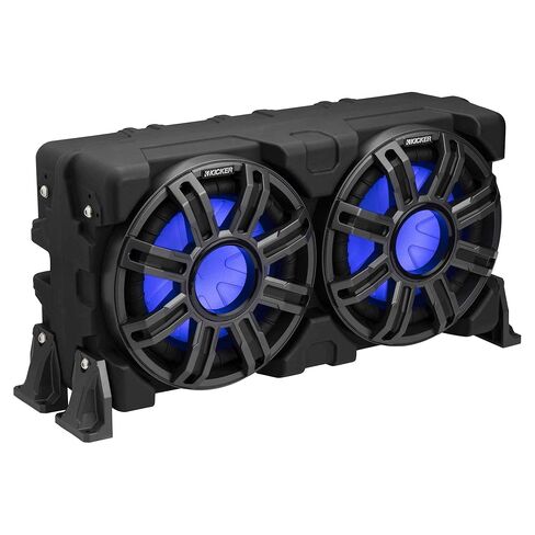 Kicker (4) 51MWLE104 - MWE 10-Inch Loaded Premium Marine Sub Encl w/Passive Radiator 4ohm & 51KXMA15001 Marine Amp Bundle in Saudi Arabia