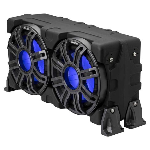 Kicker (4) 51MWLE104 - MWE 10-Inch Loaded Premium Marine Sub Encl w/Passive Radiator 4ohm & 51KXMA15001 Marine Amp Bundle in Saudi Arabia