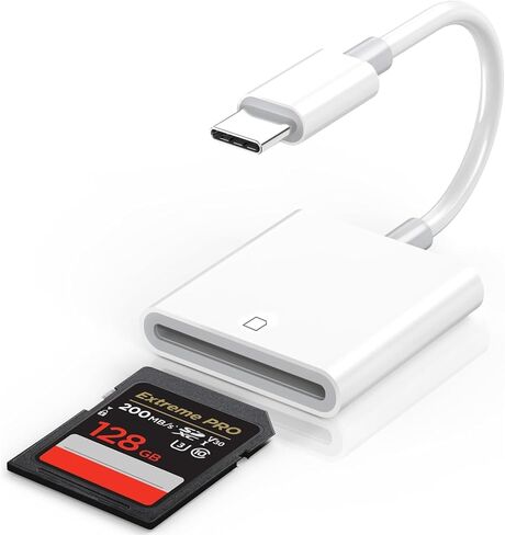 iPhone SD Card Reader USB C, Digital Camera Adapter iPhone 16, Trail Camera SD Card Reader USB C Memory Card Reader for iPhone 16/15/iPad/MacBook/iMac/Galaxy/Android in Saudi Arabia