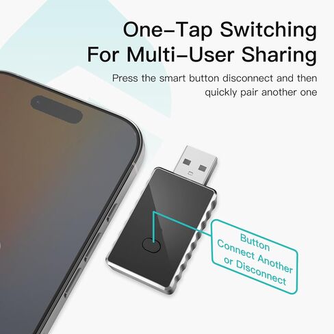 RAINDROPS 2-in-1 Wireless CarPlay Adapter & Android Auto Adapter,Plug & Play Auto Connect,Built Car Play/Android Auto Wireless,Faster Transfer Stable Connect in Kuwait