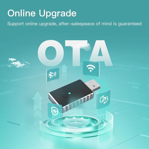 RAINDROPS 2-in-1 Wireless CarPlay Adapter & Android Auto Adapter,Plug & Play Auto Connect,Built Car Play/Android Auto Wireless,Faster Transfer Stable Connect in Kuwait