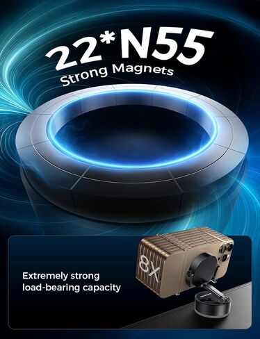 Magic John Upgrade Ultra Magnetic Phone Absolds لسيارتك ، حامل الهاتف القابل للطي للهاتف للوحة القيادة ، حامل هاتف مغناطيسي قابل للتدوير 360 درجة للسيارة ، تركيب السيارة المغناطيسي لجميع الهواتف المحمولة iPhone in Saudi Arabia
