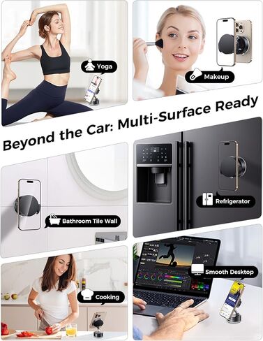 Magic John Upgrade Ultra Magnetic Phone Absolds لسيارتك ، حامل الهاتف القابل للطي للهاتف للوحة القيادة ، حامل هاتف مغناطيسي قابل للتدوير 360 درجة للسيارة ، تركيب السيارة المغناطيسي لجميع الهواتف المحمولة iPhone in Saudi Arabia