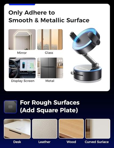 Magic John Upgrade Ultra Magnetic Phone Absolds لسيارتك ، حامل الهاتف القابل للطي للهاتف للوحة القيادة ، حامل هاتف مغناطيسي قابل للتدوير 360 درجة للسيارة ، تركيب السيارة المغناطيسي لجميع الهواتف المحمولة iPhone in Saudi Arabia