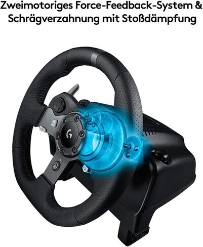 Logitech Driving Force G920 عجلة القيادة والدواسات ، 941-000123 (عجلة القيادة والدواسات F/PC و Xbox One) (متجددة) in Saudi Arabia