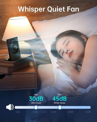 TriPole Mini Desk Fan USB Powered Portable Fan Small Personal Fan 3 Speeds Strong Airflow Table Fan for Travel Home Office Bedroom Desktop, 3.3ft Cable (No Battery, Black) in Kuwait