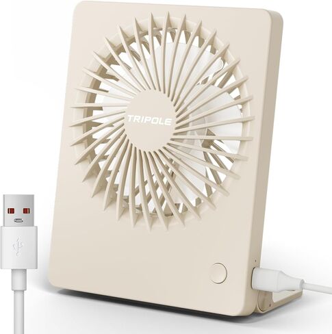 TriPole Mini Desk Fan USB Powered Portable Fan Small Personal Fan 3 Speeds Strong Airflow Table Fan for Travel Home Office Bedroom Desktop, 3.3ft Cable (No Battery, Black) in Kuwait