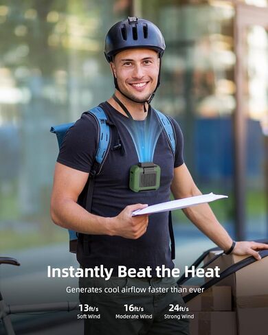 Portable Mini Waist Fan Rechargeable with 23H Working Time, 6200 RPM Strong Airflow, 3 Speed Levels, Belt Shirt Fan Clip on Waist Portable Cooling device for Blue Collar,Outdoor Working,Jobsite in Saudi Arabia