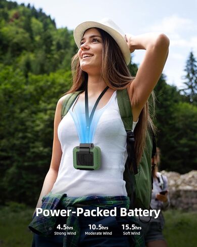 Portable Mini Waist Fan Rechargeable with 23H Working Time, 6200 RPM Strong Airflow, 3 Speed Levels, Belt Shirt Fan Clip on Waist Portable Cooling device for Blue Collar,Outdoor Working,Jobsite in Saudi Arabia