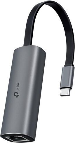 TP-Link USB C to Ethernet Adapter, 2.5 G Plug & Play Network Adapter | Type-C to RJ45 | Aluminum Alloy Case | Thunderbolt 4/3 Compatible for MacBook Pro/Air, iPad, iPhone 16 Pro/Max and More (UE302C) in Saudi Arabia