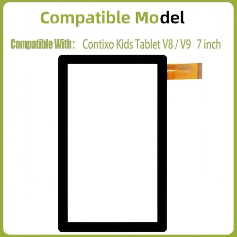 استبدال Digitizer الشاشة الجديدة متوافق مع Contixo Kids Tablet V8 (V9) [مع وظيفة اللمس] [7 بوصة] مع أدوات أدوات الإصلاح المتخصصة. (لا يوجد رقم شاشة LCD)-مع مادة لاصق OCA in Saudi Arabia